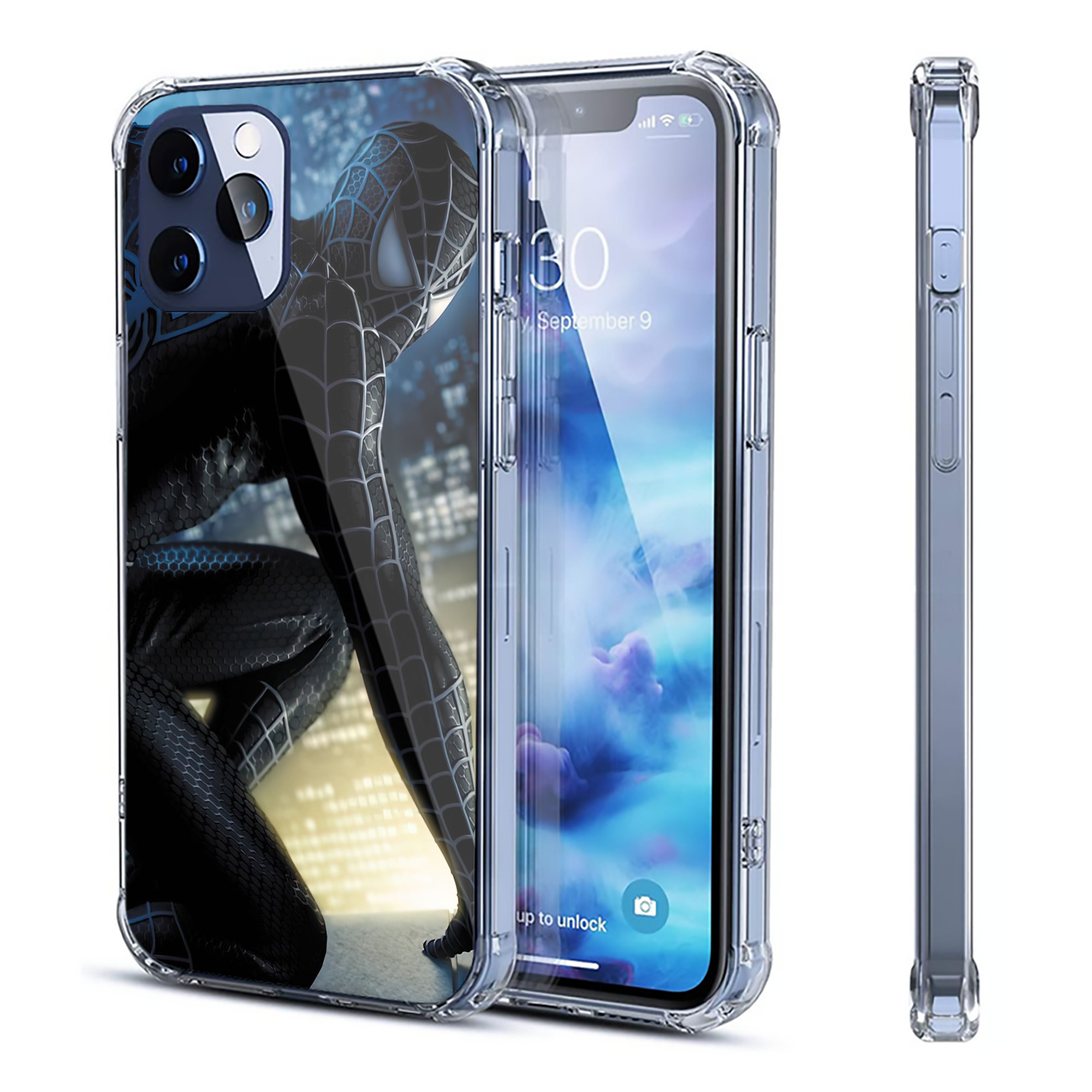 （画像用） Spider Man スパイダーマン 【iPhone 12シリーズ対応】透明スマホケース（クリアソフトケース）
